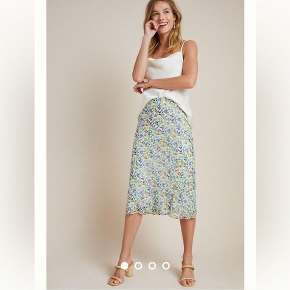 Maeve Dresses & Skirts - Maeve Ara Beaded Bias Midi Skirt